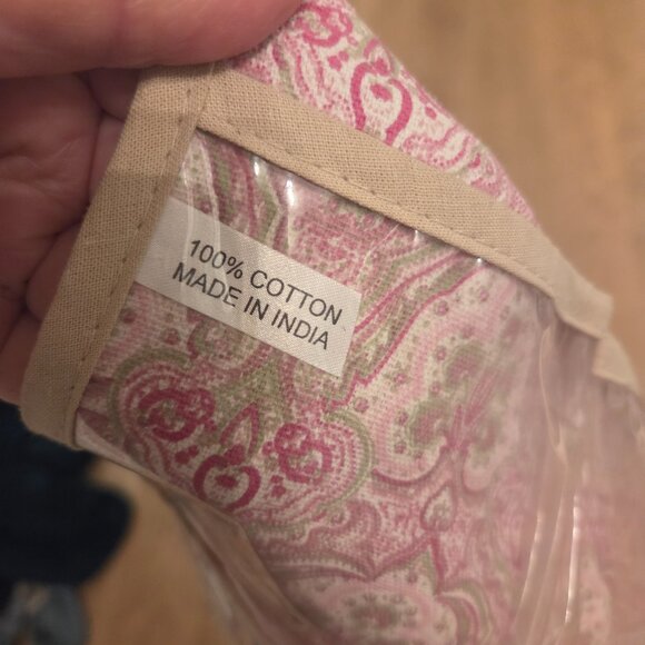 Pretty 100% cotton hanging jewellery organizer - Picture 3 of 3